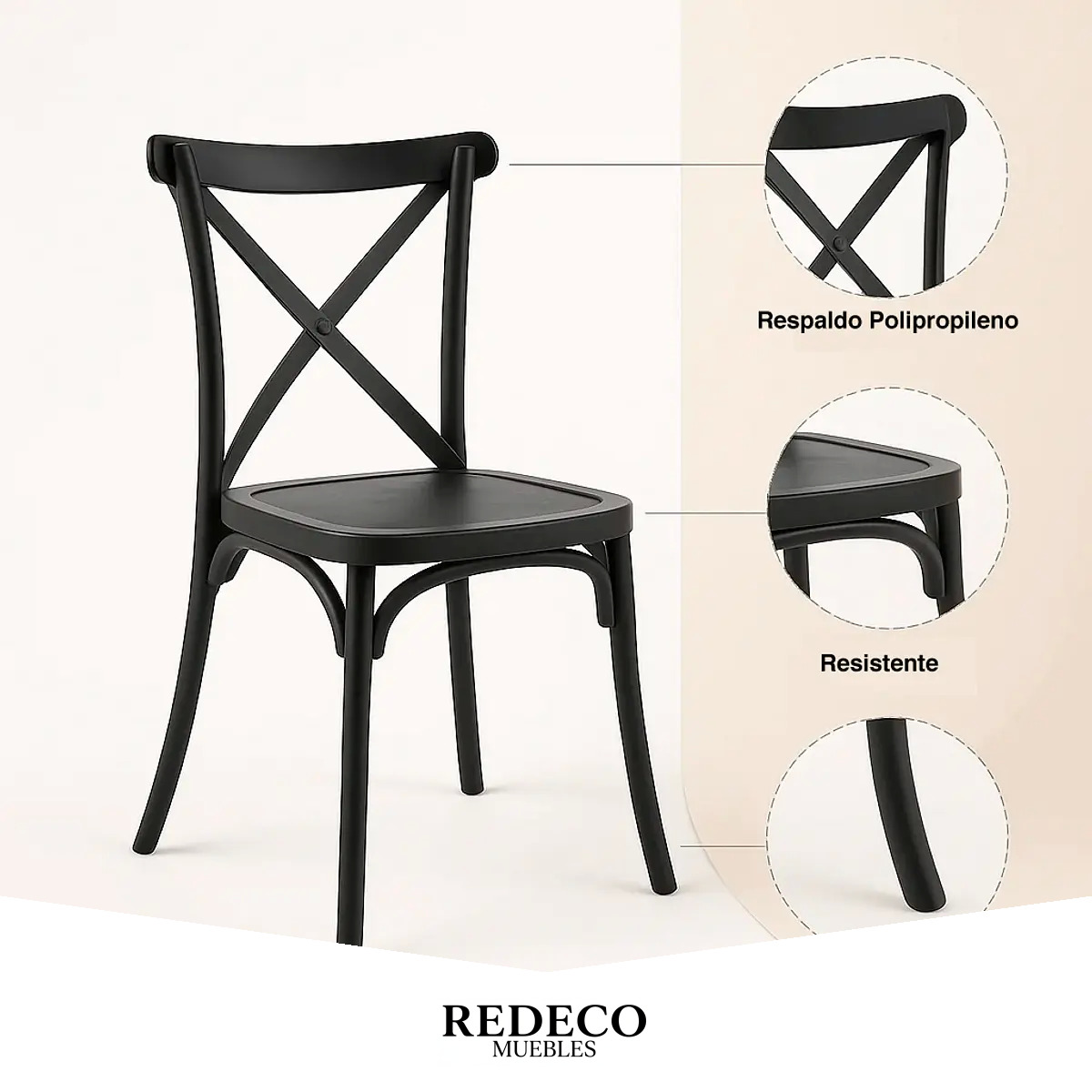 Silla Crossback - Negra