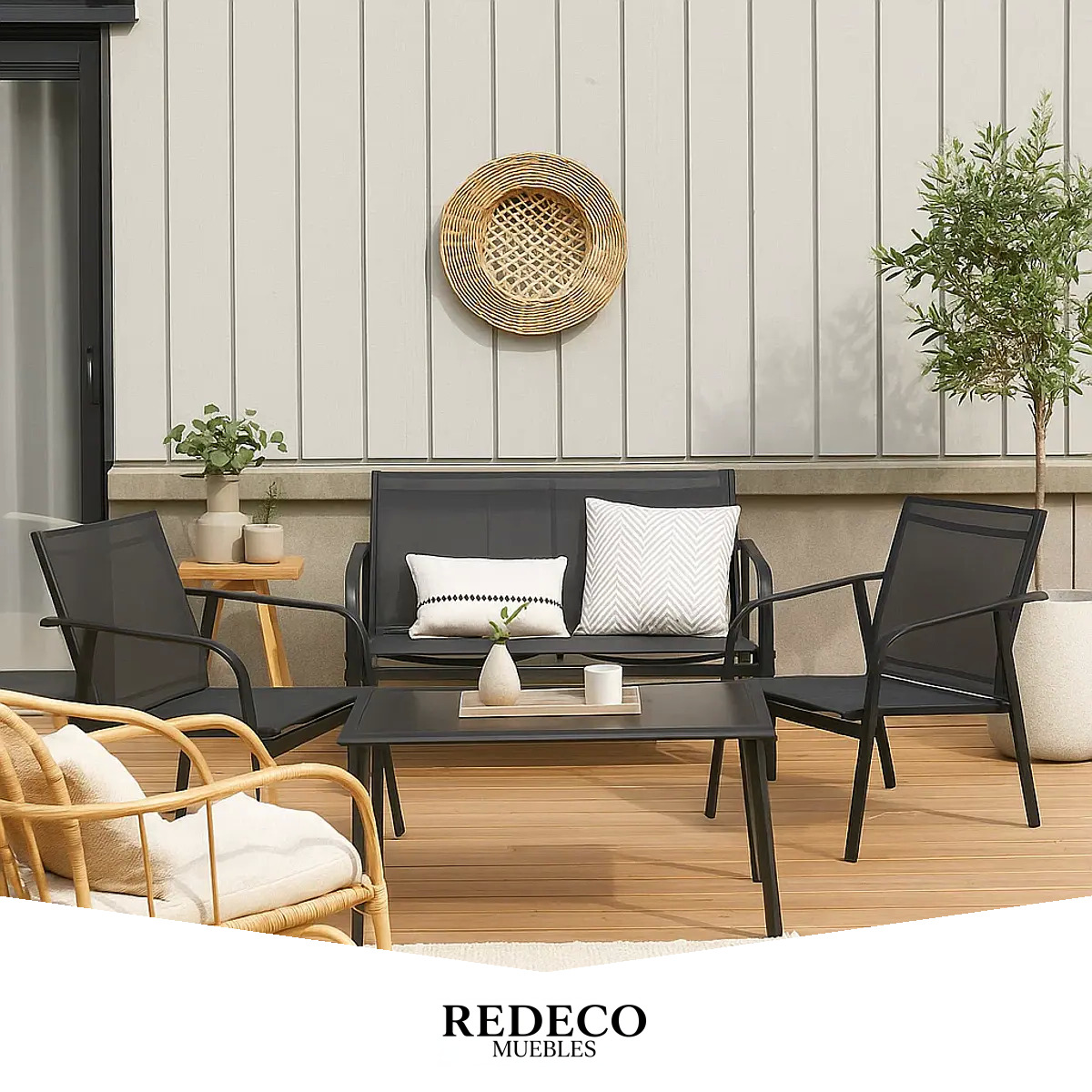 Juego de Terraza Aero 3 Sofás y 1 Mesa de Centro