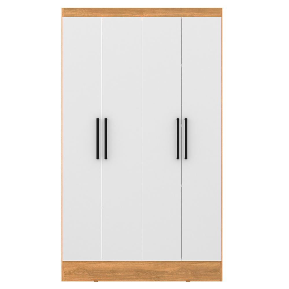 Clóset 4 Puertas Ambar Blanco-Canela