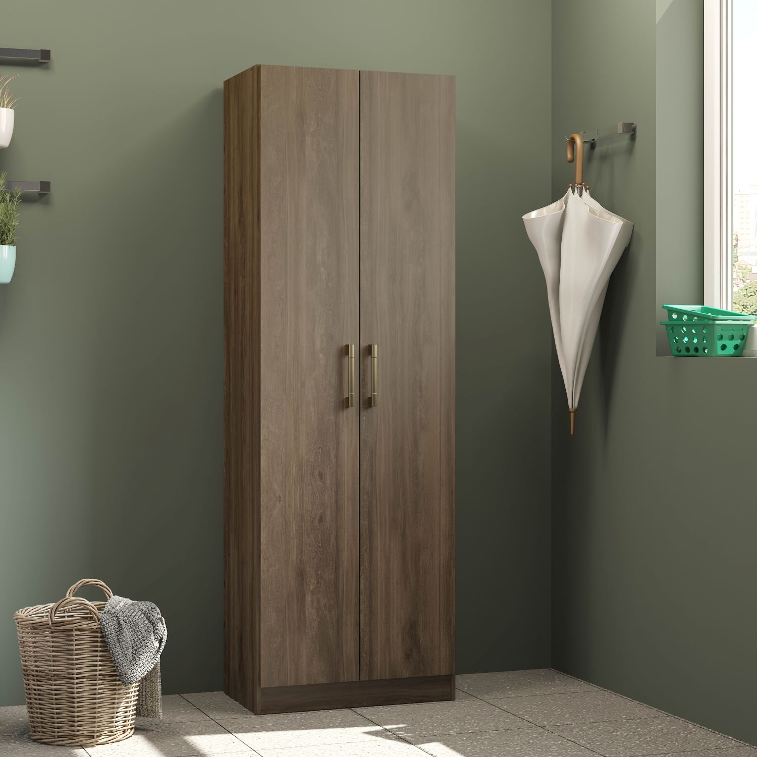 CLÓSET 2P MULTIUSO NOGAL