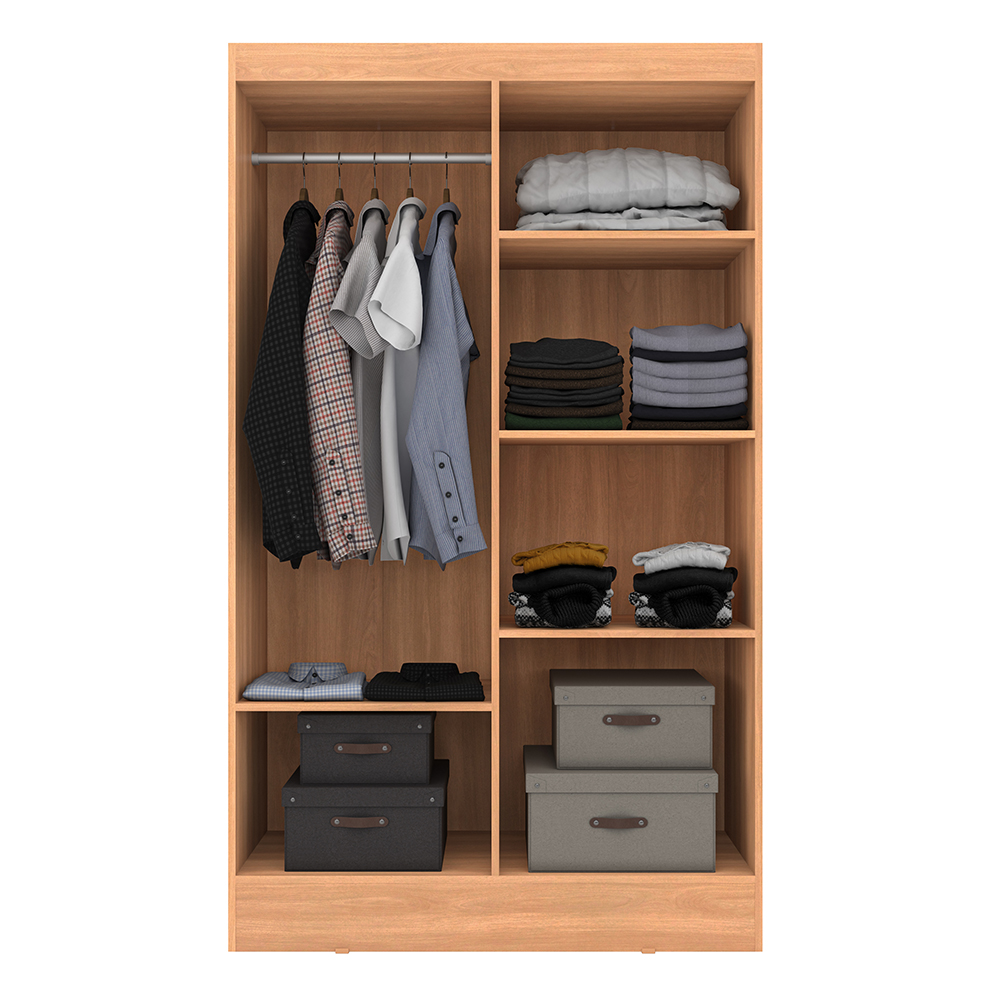 Clóset 4 Puertas Ambar Blanco-Canela